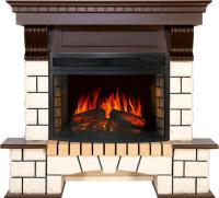 Комплект Портал Royal Flame Pierre Luxe Decor Шампань темный дуб + Очаг Royal Flame Dioramic 25 LED FX