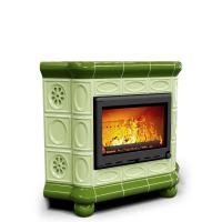 КимрПечь Печь для дачи на дровах Медальон угловой Олива (топка: Ладья-700)