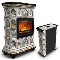 КимрПечь Истра пристенный Звери (комплектация: Облицовка для топок Ладья-700, Erik-700)