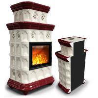 КимрПечь Керамическая печь Истра пристенный двухъярусный Вишня (комплектация: Астов-МЛ700)