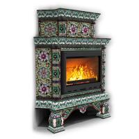 КимрПечь Изразцовая печь Кострома угловой двухъярусный Апрель (топка: Ладья-700)