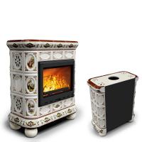 КимрПечь Изразцовый камин Медальон пристенный Усадьба (топка: Ладья-700) (топка: Ладья-700)