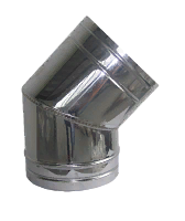 Отвод сэндвич КПД 45° кожух нержавеющий