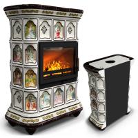 КимрПечь Истра пристенный Муха (комплектация: Облицовка для топок Ладья-600, Antek)