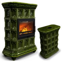 КимрПечь Истра центральный Хвоя (комплектация: Облицовка для топок Ладья-600, Antek)