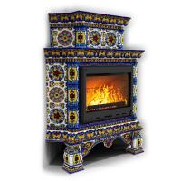 КимрПечь Изразцовая печь Кострома угловой двухъярусный Январь (топка: Ладья-600)