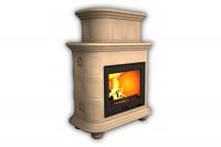 Камин КимрПечь Прованс пристенный двухъярусный Ваниль