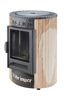 Печь отопительно-варочная Ферингер Нелжа Ламель "Окаменевшее дерево" перенесенный рисунок до 150 м3