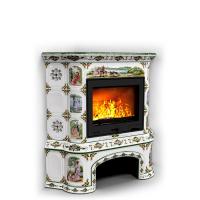 КимрПечь Прованс с дровником угловой Усадьба (топка: Ладья-600)