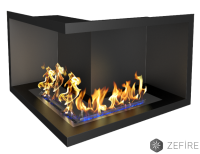 Биокамин ZeFire серия Standart для угловой стены