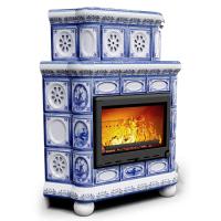 КимрПечь Изразцовый камин Медальон угловой двухъярусный Голландия (топка: Ладья-700)