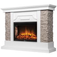 Комплект Портал Firelight Florida 25 белый, серый + Очаг Electrolux EFP/Р-2520LS N