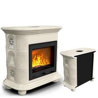 КимрПечь Прованс пристенный Ваниль. Камин на дровах (топка: Ладья-700) (топка: Ладья-700)