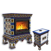 КимрПечь Изразцовая печь Кострома центральный Январь (топка: Ладья-600) (топка: Ладья-600)