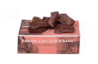 Камень для бань и саун кварцит малиновый 20 кг