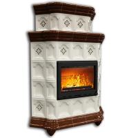 КимрПечь Истра угловой двухъярусный Шоколад (комплектация: Облицовка для топки МЛ 700)