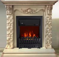 Комплект Портал Royal Flame Adriana слоновая кость, патина + Очаг Royal Flame Fobos FX