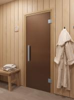 Дверь DoorWood стеклянная для сауны и бани "Фаворит бронза матовая"