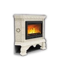 КимрПечь Изразцовая печь Кострома угловой Ваниль (топка: Ладья-600)