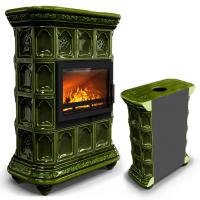 КимрПечь Истра пристенный Хвоя (комплектация: Облицовка для топок Ладья-600, Antek)