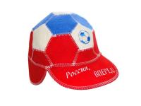 Шапка Рушер Кепка Мяч, "Россия, вперед!" триколор