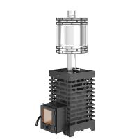 Печь для бани АСТОН (ASTON) 16 стекло с баком на трубе 50л Ø115 (AISI 439) 