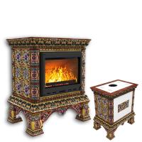 КимрПечь Изразцовая печь Кострома центральный Декабрь (топка: Ладья-700) (топка: Ладья-700)