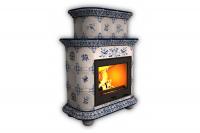 Камин КимрПечь Прованс пристенный двухъярусный Дельфт