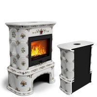 КимрПечь Прованс с дровником пристенный Руан (топка: Ладья-600)