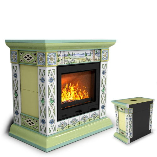 КимрПечь Билибин пристенный Весна (топка: Ладья-700) (топка: Ладья-700)