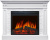 Комплект Портал Royal Flame Кембридж (Cambridge) камень Блок (Block) белый + Очаг Royal Flame Юпитер (Jupiter) FX N Черный (Black)