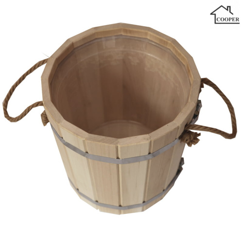 Запарник 15л Бондарь (Cooper) с пластиковой вставкой без крышки ольха ЗП-15
