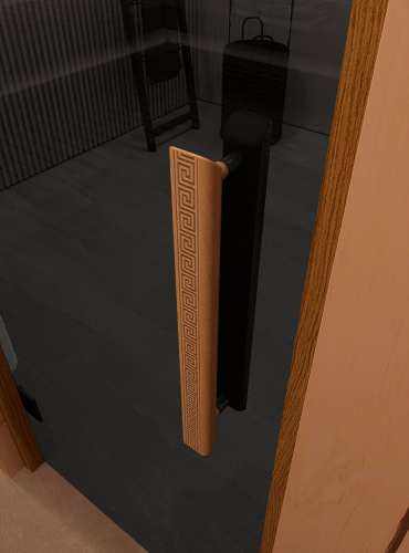 Дверь DoorWood стеклянная для сауны и бани "ФАВОРИТ ЧЕРНЫЙ (BLACK) графит"