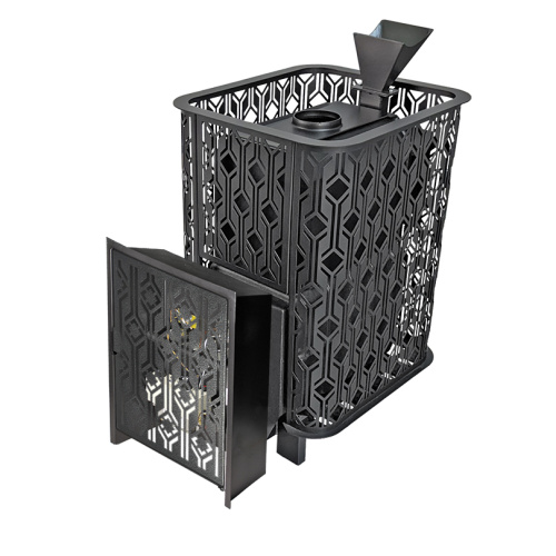Печь для бани BLACK STOVE Венеция 22 ГАЗ Закрытая каменка из нержавеющей стали