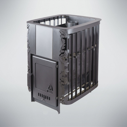 Печь для бани Варвара Каменка мини укороченная топка глухая дверка