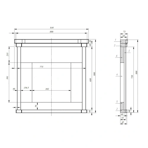 Портал из натурального камня Амфиболит мини ПроМеталл