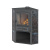 Камин ЭТНА (БКД) угловой  Ø 115мм