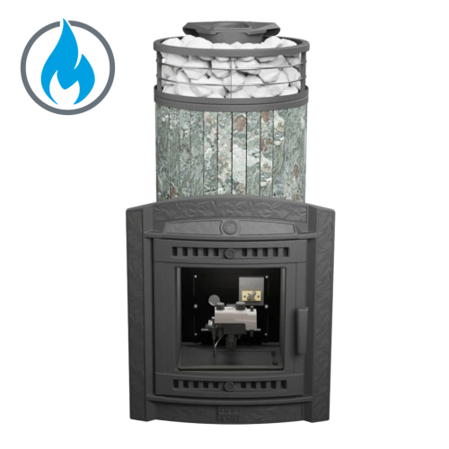 Печь банная «Атмосфера XL» ламель+сетка с газовой горелкой ПроМеталл