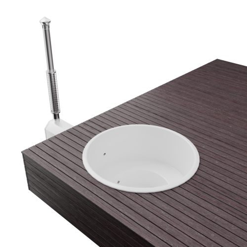 Купель БОНДАРСПА (BONDARSPA) встраиваемая в террасу. Полное погружение.