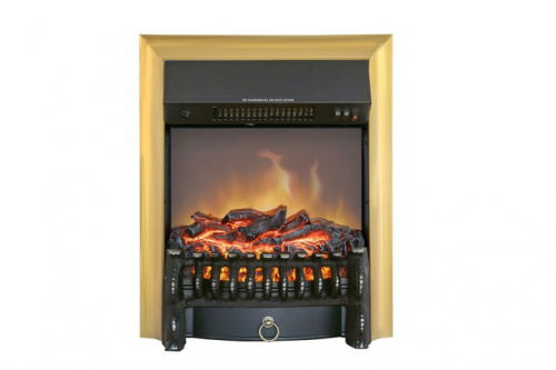 Комплект Портал Royal Flame Ламсден (Lumsden) STD махагон коричневый антик + Очаг Royal Flame Фобос (Fobos) FX M Черный (Black)