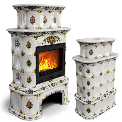 КимрПечь Прованс с дровником центральный двухъярусный Лето (топка: Ладья-600)