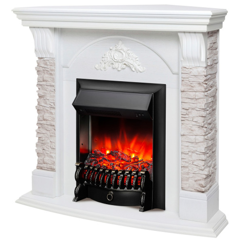 Комплект Угловой Портал Real Flame Уголок Афины (Athena Corner) GR STD/EUG/25"5/24 + Очаг Royal Flame Фобос (Fobos) FX