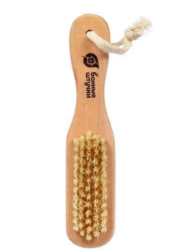 Щетка БШ деревянная, двусторонняя с пемзой (40050) 18 см