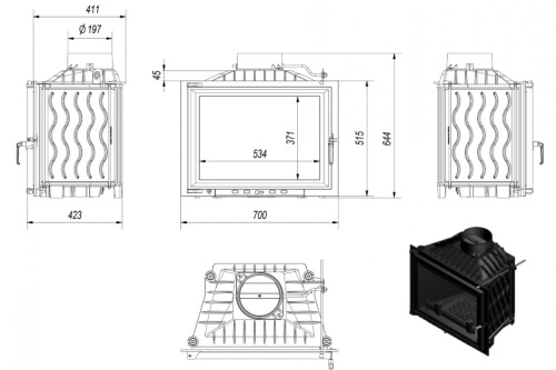Топка Kratki Eryk 700
