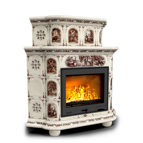 КимрПечь Прованс угловой двухъярусный Звери (топка: Ладья-700)