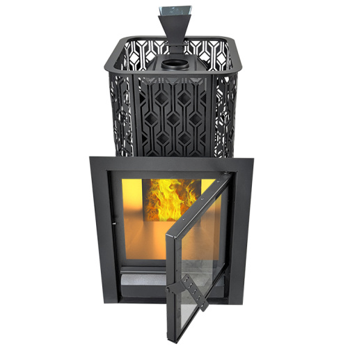 Печь для бани BLACK STOVE Венеция 22 ГАЗ Закрытая каменка из нержавеющей стали