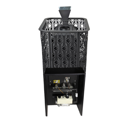 Печь для бани BLACK STOVE Венеция 22 ГАЗ Закрытая каменка из нержавеющей стали