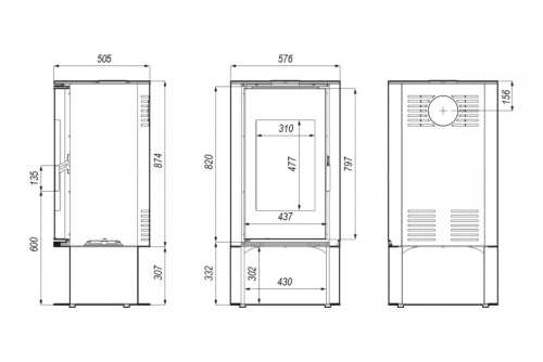 Печь-камин DEFRO HOME ORBIS LOG, 9кВт
