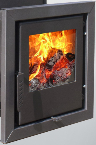 Печь для бани Варвара Каменка мини укороченная топка стекло