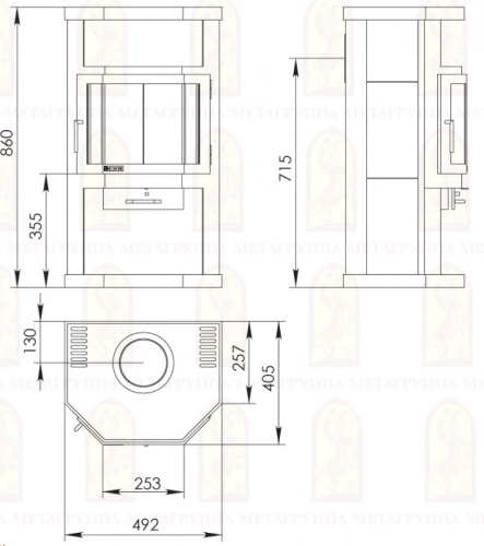 Печь-камин Мета-Бел Ока 6
